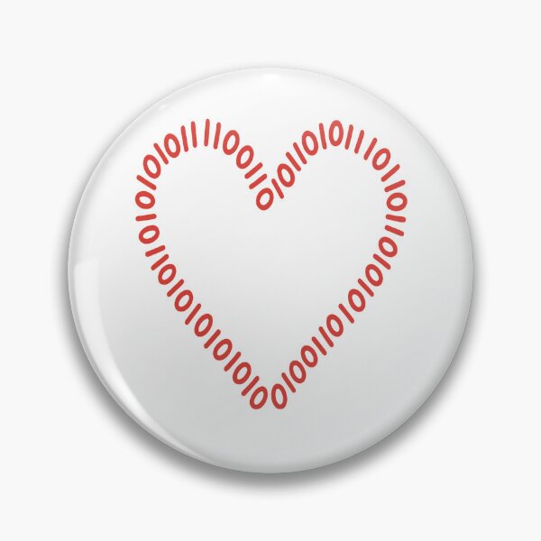 Artikelvorschau, Binary Heart – „LOVE“ im Code (Minimalistisches Techcore-T-Shirt) entworfen und verkauft von RedTapeThreads.