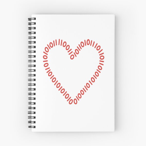 Item preview, Binary Heart – “LOVE” in Code (Minimalist Techcore Tee) designed and sold by RedTapeThreads.