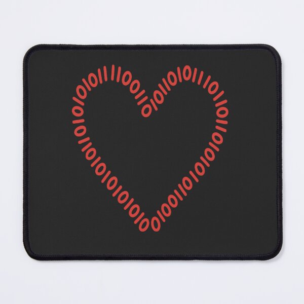 Item preview, Binary Heart – “LOVE” in Code (Minimalist Techcore Tee) designed and sold by RedTapeThreads.