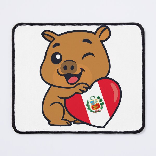 Item preview, Peruvian Capybara in Love: A Giant Heart for Peru designed and sold by Polarisofficial.