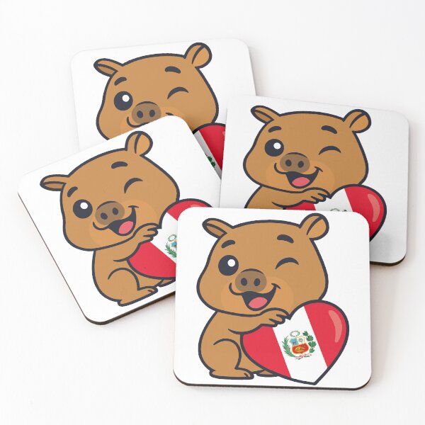 Item preview, Peruvian Capybara in Love: A Giant Heart for Peru designed and sold by Polarisofficial.
