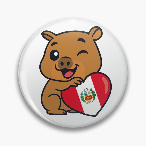 Item preview, Peruvian Capybara in Love: A Giant Heart for Peru designed and sold by Polarisofficial.