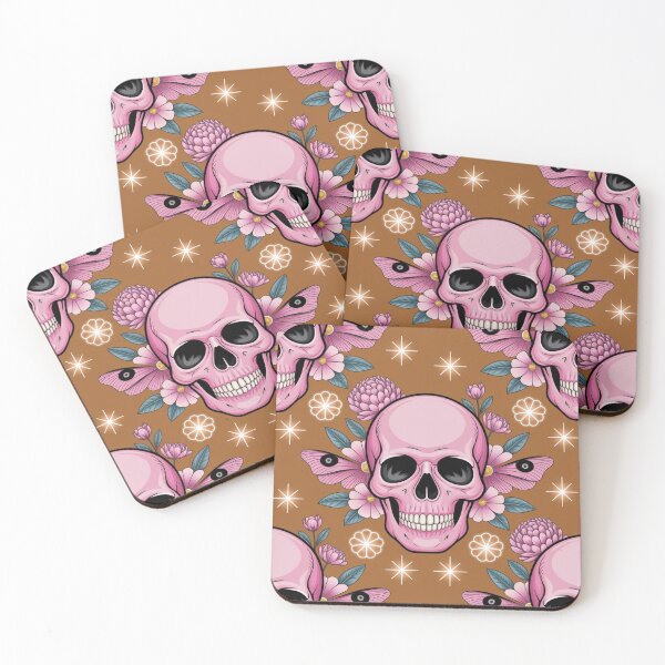 Item preview, Cute Pink Skull flowers  designed and sold by CandyVenom.