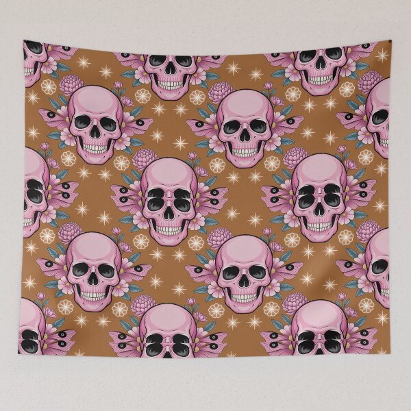 Item preview, Cute Pink Skull flowers  designed and sold by CandyVenom.