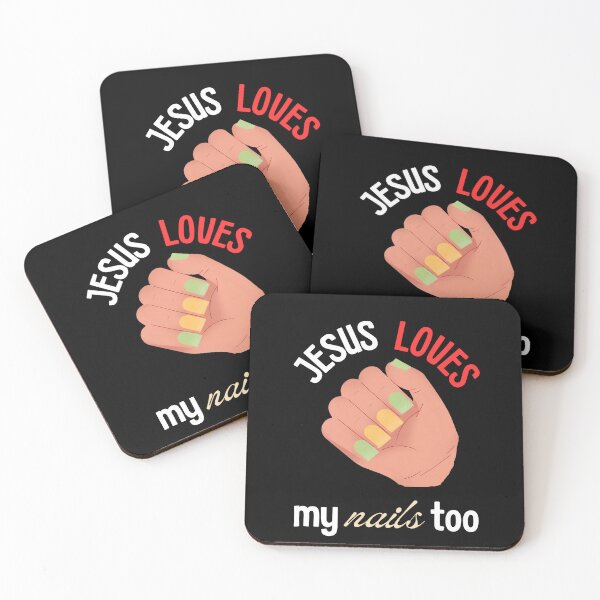 Item preview, "Jesus Loves my nails too" Summer Nails Blessed designed and sold by OrtegaGrace.