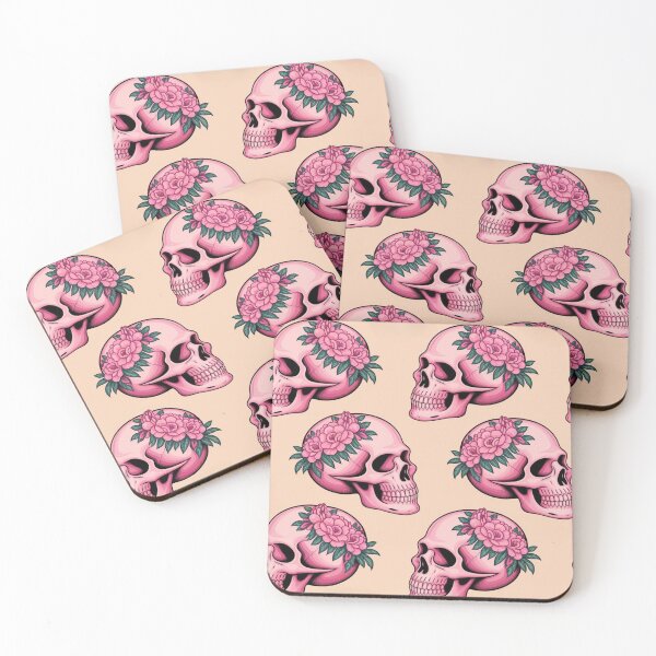 Item preview, Pastel Pink Skull flowers  designed and sold by CandyVenom.