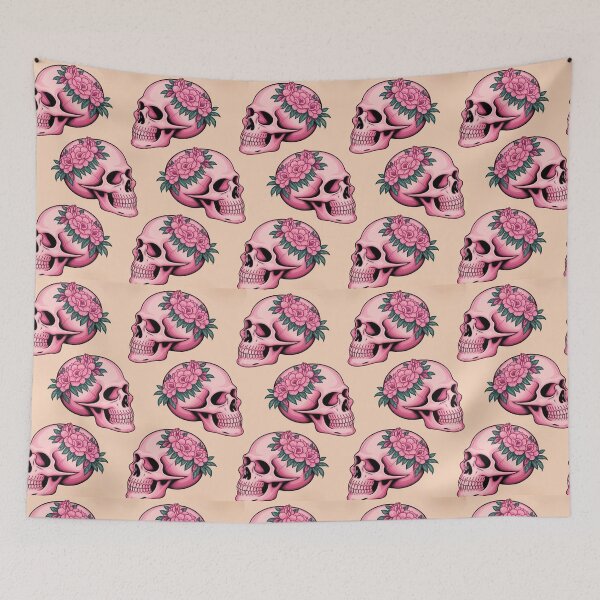 Item preview, Pastel Pink Skull flowers  designed and sold by CandyVenom.