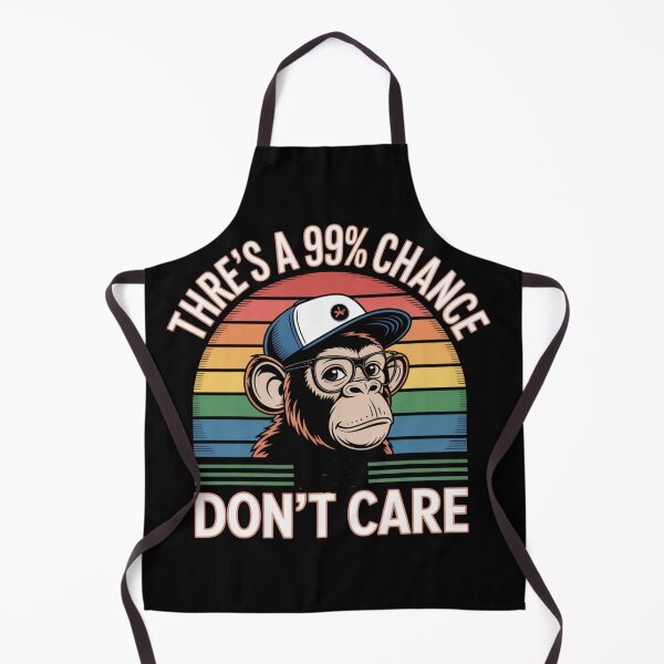 Item preview, "99% Chance I Don't Care" Retro Monkey Sunset Graphic designed and sold by MIMSCorneR.