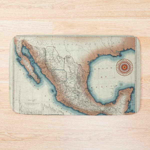 Item preview, Vintage map of Mexico painted in the style of One Piece designed and sold by CecyLL.