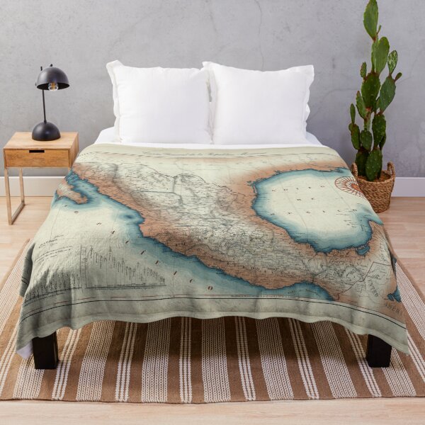 Item preview, Vintage map of Mexico painted in the style of One Piece designed and sold by CecyLL.