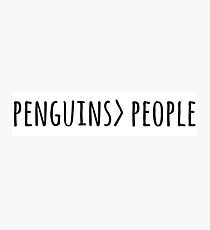 penguins over people Photographic Print