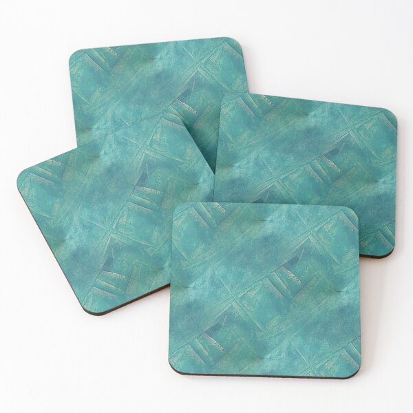 Item preview, Rustic Grunge Abstract in Aqua designed and sold by Artistestella.