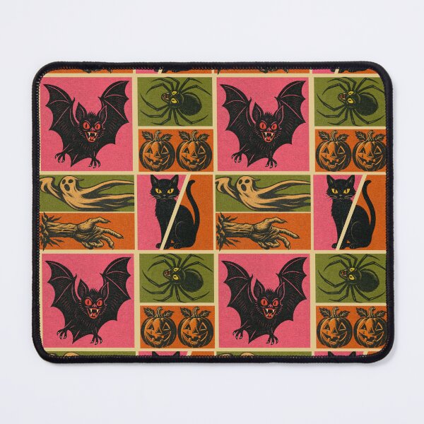 Item preview, Playful Vintage Halloween Pattern – Black Cats, Ghosts, Bats & Pumpkins designed and sold by Veata.