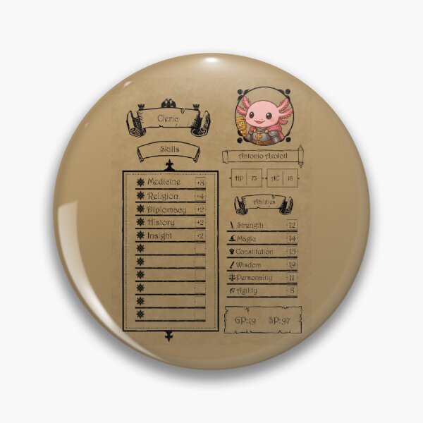 Item preview, Antonio Character Sheet designed and sold by GriftingMediums.