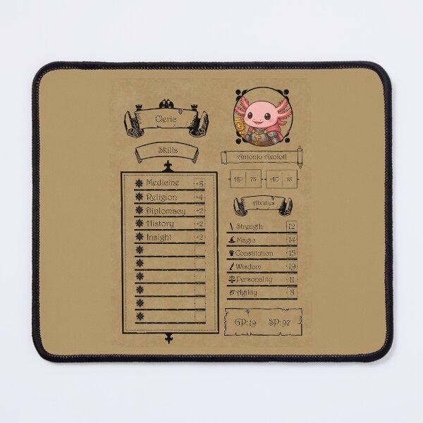 Item preview, Antonio Character Sheet designed and sold by GriftingMediums.
