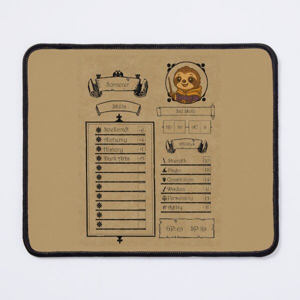 Item preview, Sid Character Sheet designed and sold by GriftingMediums.