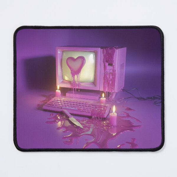 Item preview, Vaporwave Y2K Melting Heart Pink Computer Aesthetic Retro Tech designed and sold by Starcrimedesign.