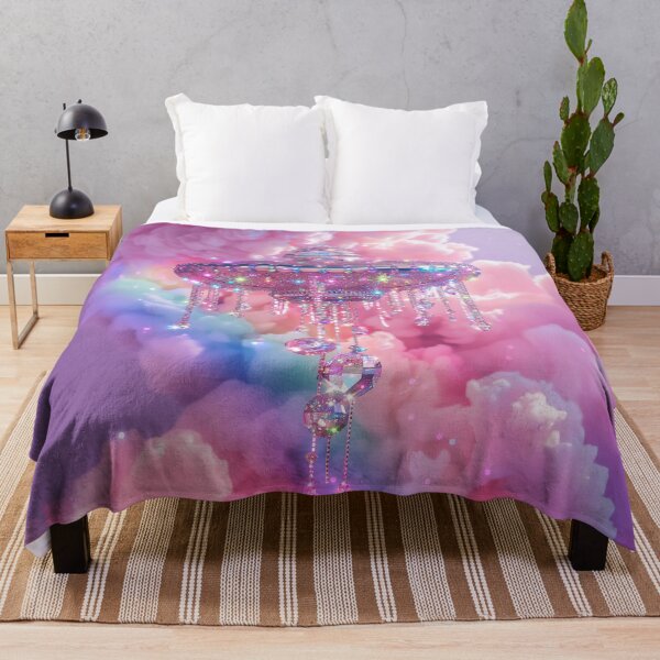 Item preview, Crystal UFO Chandelier Pink Pastel Dreamy Clouds Aesthetic designed and sold by Starcrimedesign.