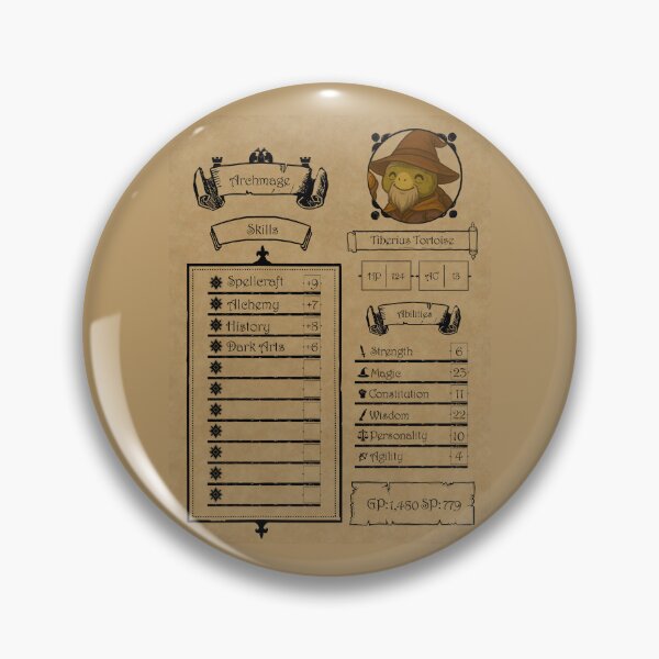 Item preview, Tiberius Character Sheet designed and sold by GriftingMediums.