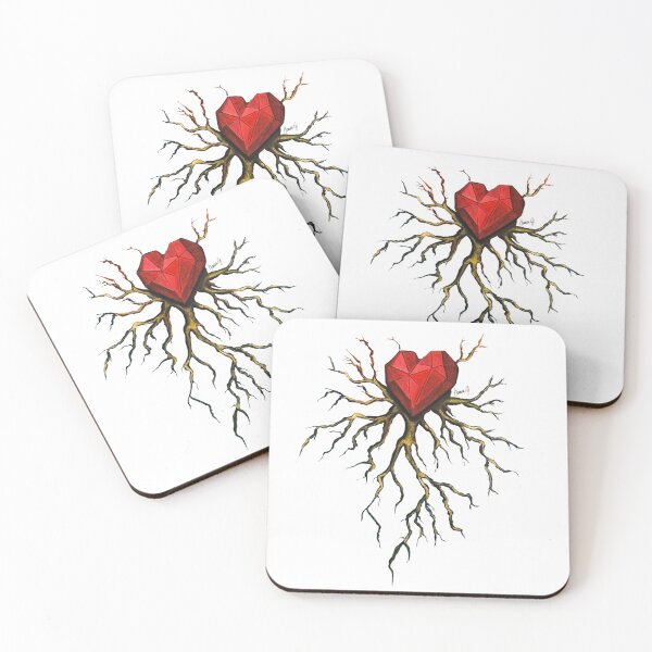 Item preview, Heartroot white & Red designed and sold by Karen G. Contemporary Artist.