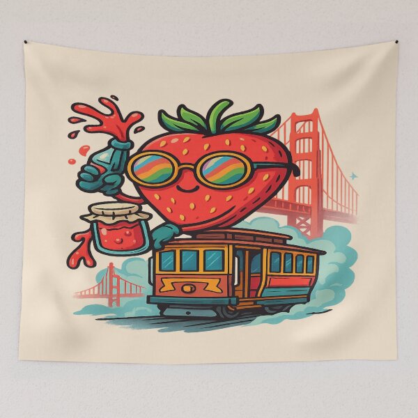 Item preview, San Francisco Foggy Jam: Funny Strawberry Meme – My Weapon is Jam designed and sold by Globalcitytees.