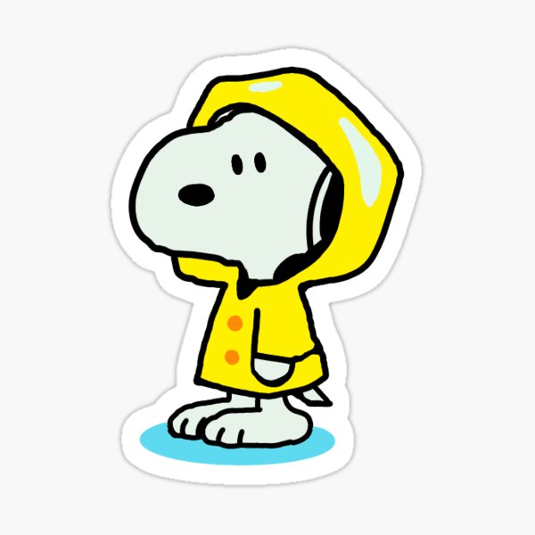 Vista previa del artículo con la obra «Snoopy con impermeable», diseñado y vendido por arielle1811.
