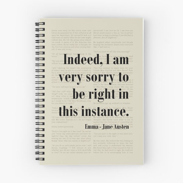 Item preview, Sorry to be Right Emma Jane Austen Quote Literature  designed and sold by kakarikihill.