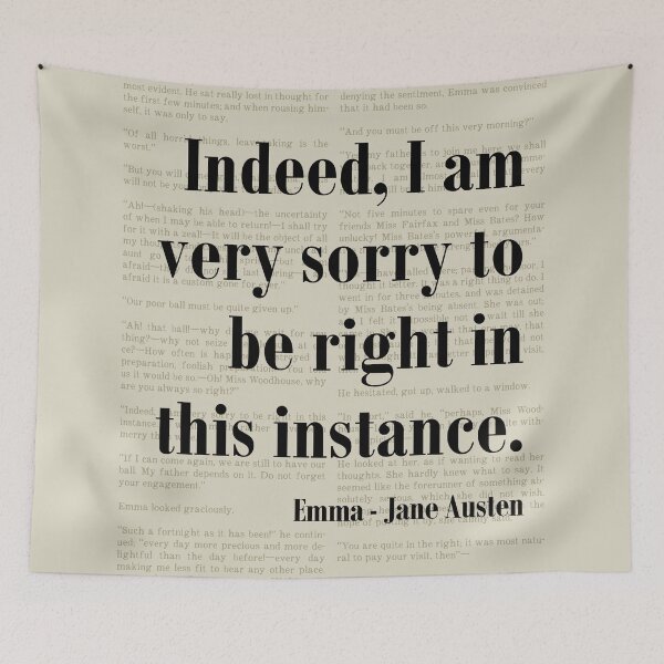 Item preview, Sorry to be Right Emma Jane Austen Quote Literature  designed and sold by kakarikihill.