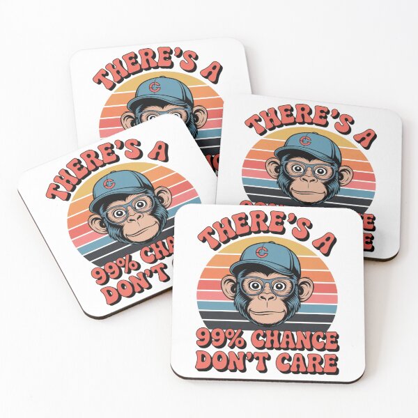 Item preview, "99% Chance I Don't Care" Retro Monkey Sunset Graphic designed and sold by MIMSCorneR.