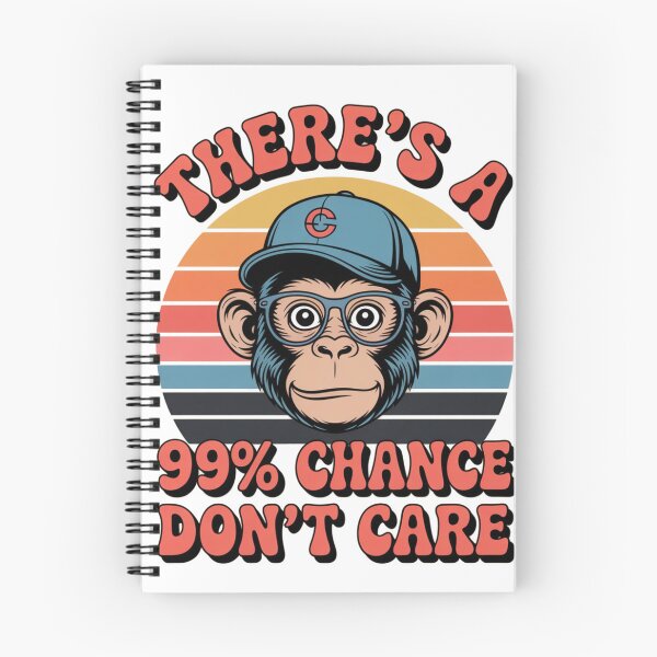 Item preview, "99% Chance I Don't Care" Retro Monkey Sunset Graphic designed and sold by MIMSCorneR.