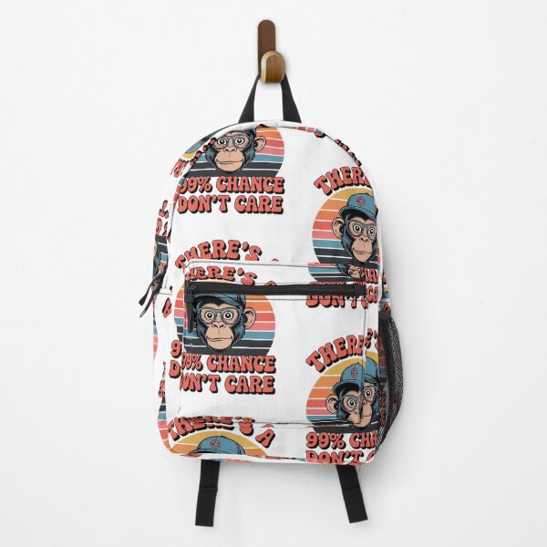Item preview, "99% Chance I Don't Care" Retro Monkey Sunset Graphic designed and sold by MIMSCorneR.
