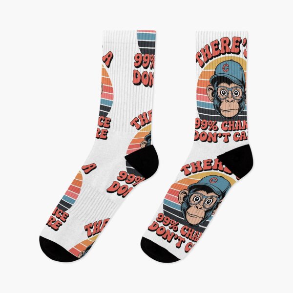 Item preview, "99% Chance I Don't Care" Retro Monkey Sunset Graphic designed and sold by MIMSCorneR.