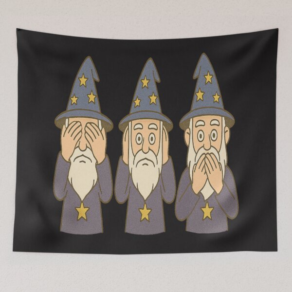 Item preview, Three wise Wizards see/hear/speak no evil designed and sold by JamesDunican.