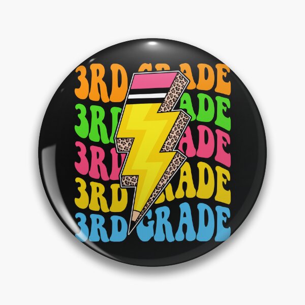 Artikelvorschau, 3. Klasse Retro Lightning Pencil Leopard Zurück zur Schule entworfen und verkauft von facegm.