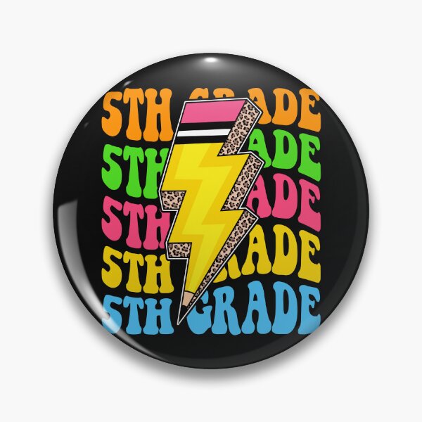 Item preview, 5th Grade Retro Lightning Pencil Leopard Back to School designed and sold by facegm.