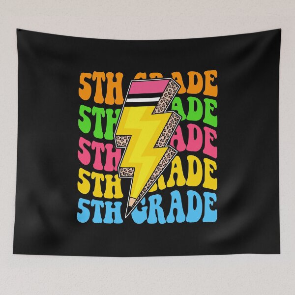Item preview, 5th Grade Retro Lightning Pencil Leopard Back to School designed and sold by facegm.