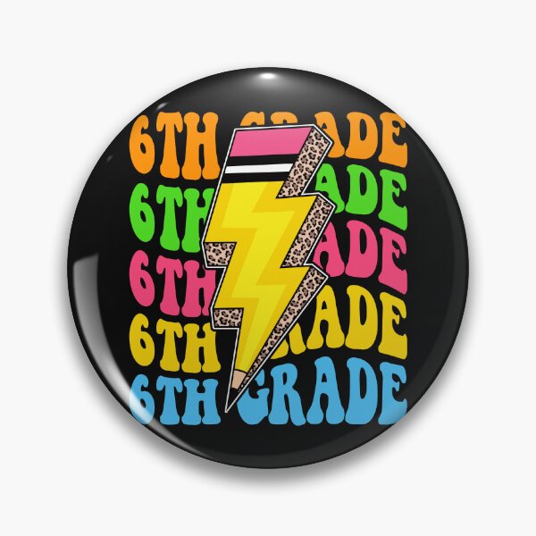 Item preview, 6th Grade Retro Lightning Pencil Leopard Back to School designed and sold by facegm.