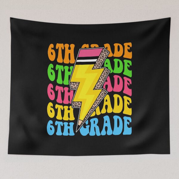 Item preview, 6th Grade Retro Lightning Pencil Leopard Back to School designed and sold by facegm.
