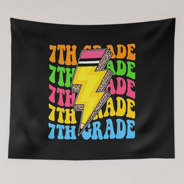 Item preview, 7th Grade Retro Lightning Pencil Leopard Back to School designed and sold by facegm.
