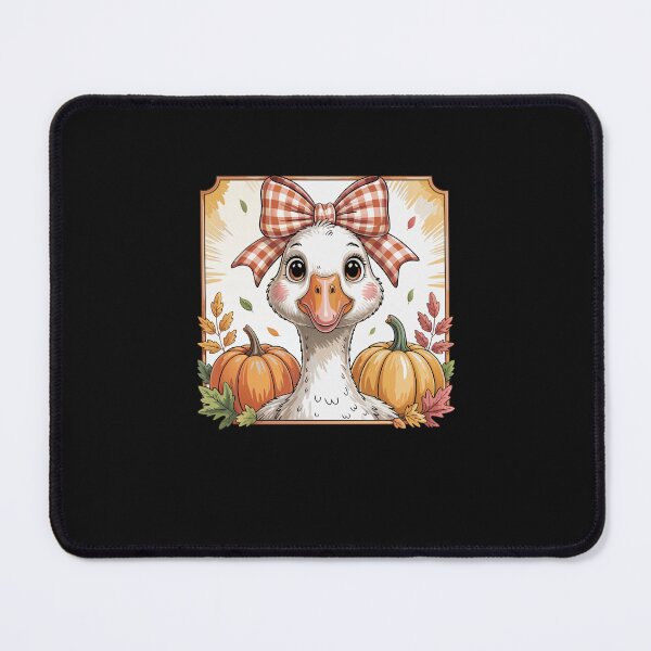 Item preview, Adorable Goose with Pumpkin and Fall Bow designed and sold by facegm.