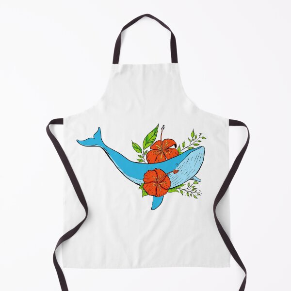 Item preview, Blue whale with flowers designed and sold by lucamendieta.
