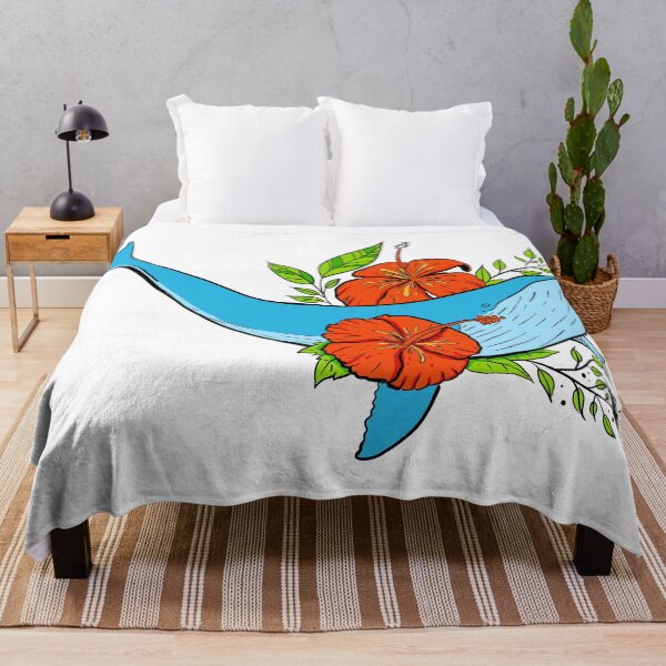 Item preview, Blue whale with flowers designed and sold by lucamendieta.