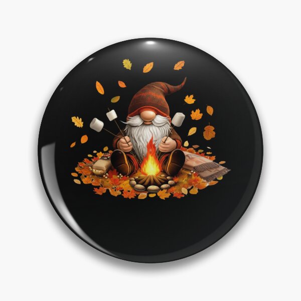 Item preview, Autumn Forest Camping Gnome Campfire designed and sold by facegm.