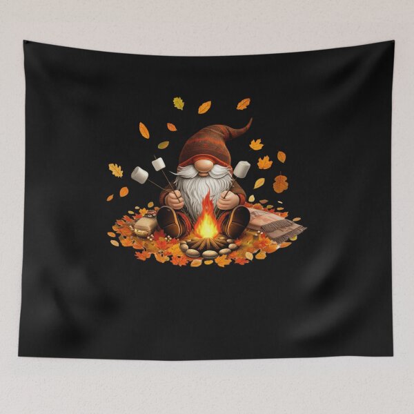 Item preview, Autumn Forest Camping Gnome Campfire designed and sold by facegm.