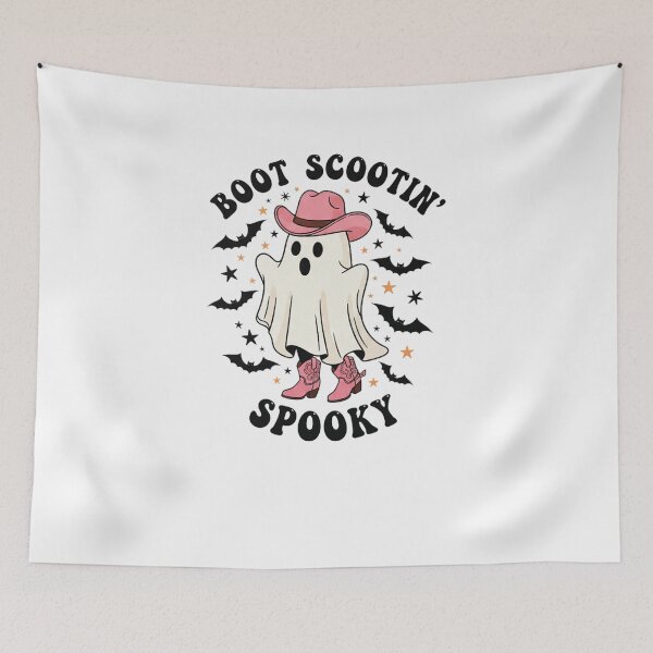 Item preview, Boot Scootin' Spooky Ghost Pink Cowgirl Halloween designed and sold by facegm.