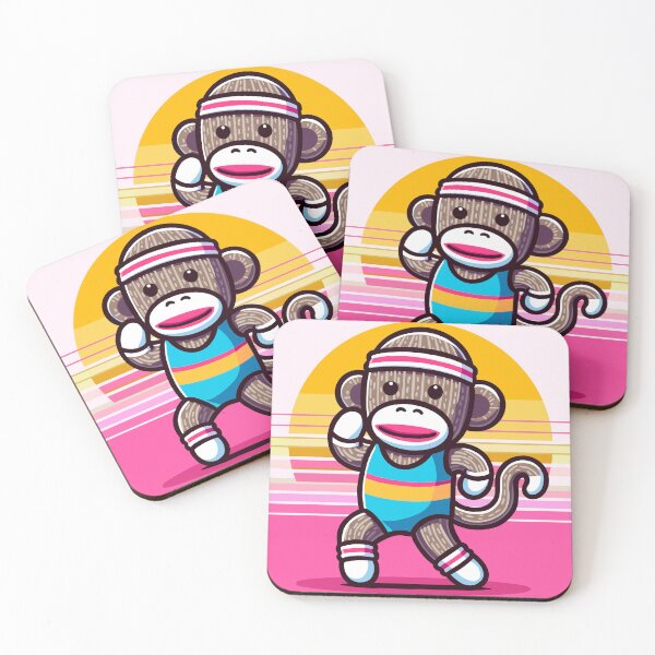 Item preview, 80s Aerobic Sock Monkey designed and sold by Ghost on Toast.