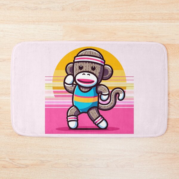Item preview, 80s Aerobic Sock Monkey designed and sold by Ghost on Toast.