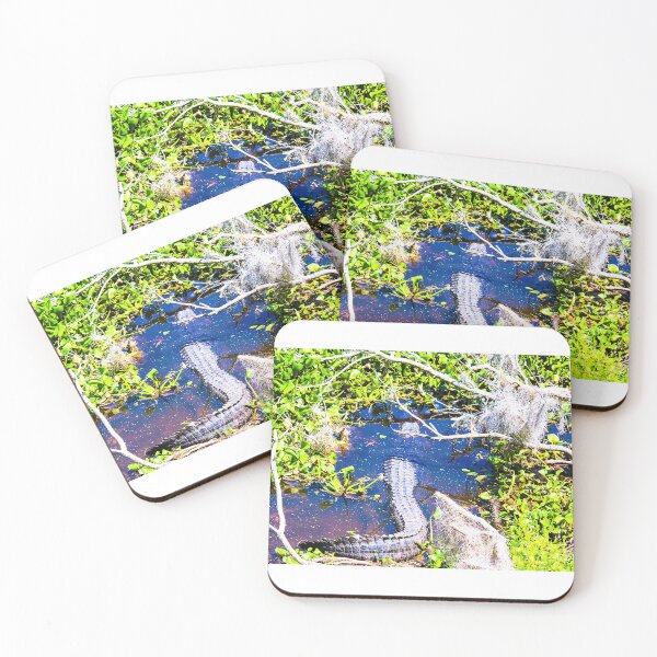 Item preview, A Pool of Water and an Alligator Surrounded by Lilypad's Paynes Prairie Artistic Photograph designed and sold by Shannon Sears .