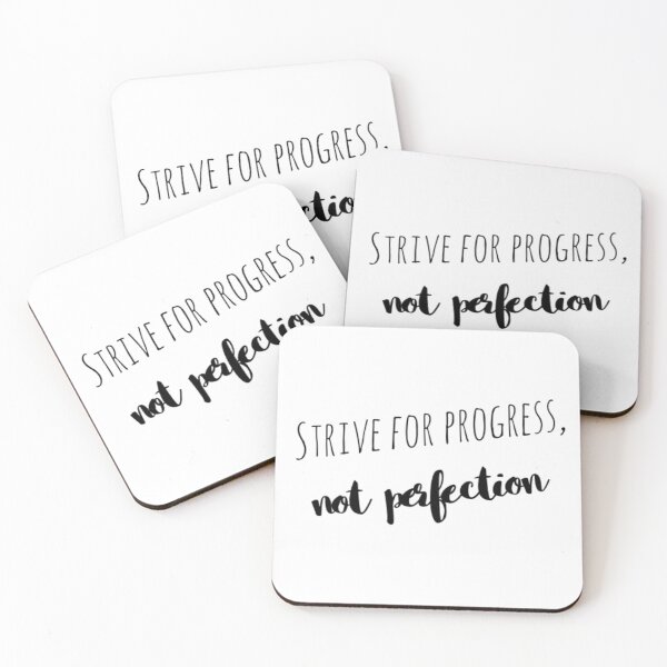 Item preview, Strive for Progress Not Perfection – Growth Mindset Quote – Motivational Typography Design designed and sold by Camila  Ardila.