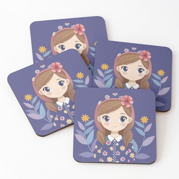 Item preview, Floral Girl Enchantment Purple Colors Art designed and sold by ART ATTACK ZONE.
